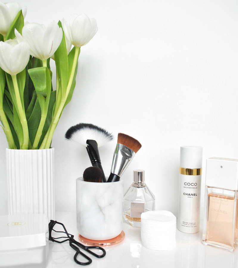 marble jar with copper lid by skandidesign