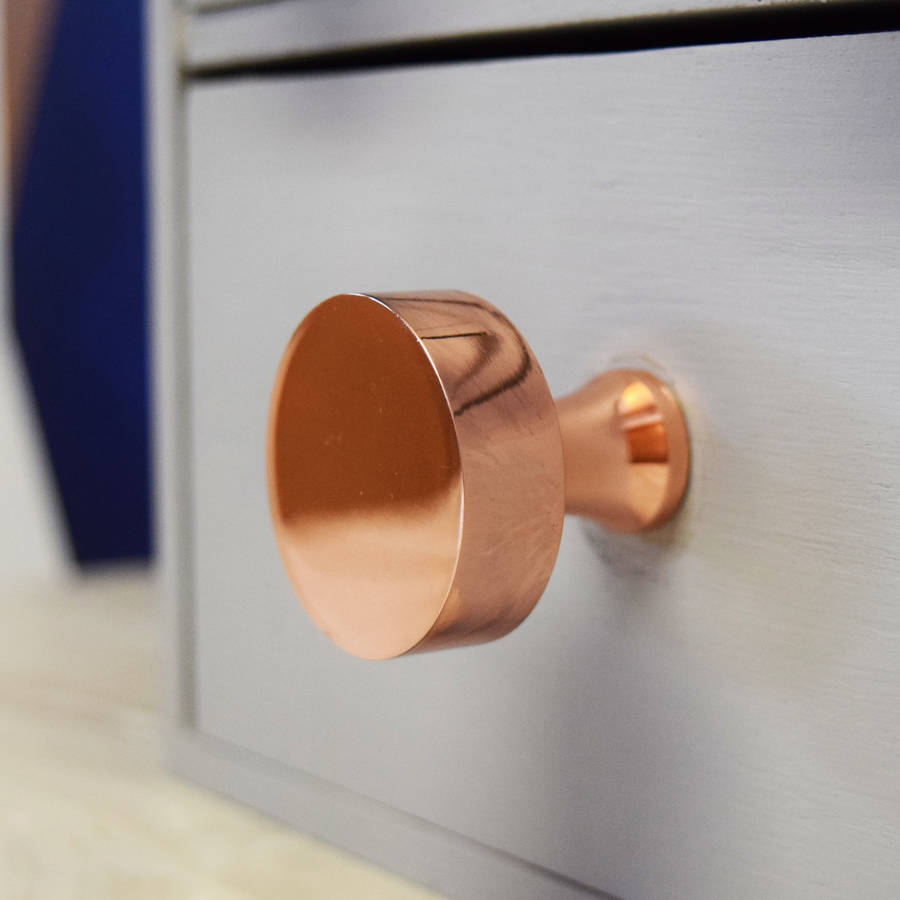modern matte copper cupboard door knobs by pushka home