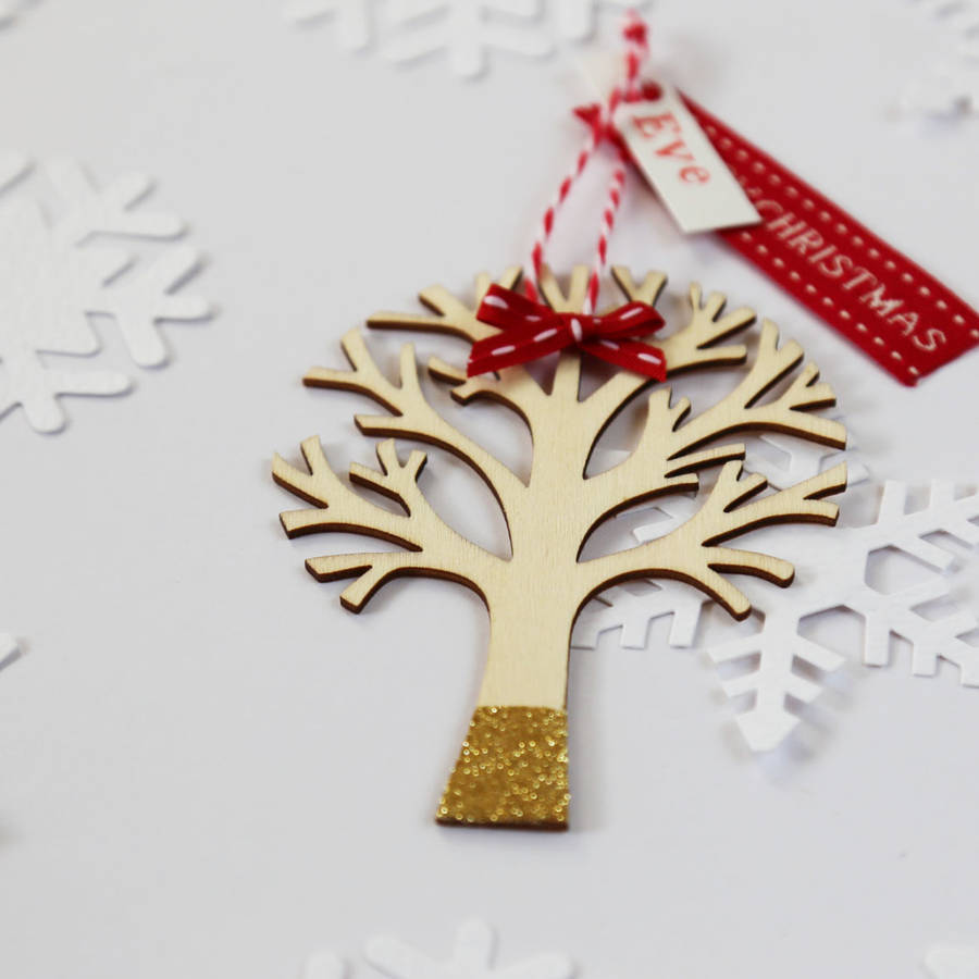 personalised christmas tree decoration by buttongirl personalised christmas tree decoration by buttongirl