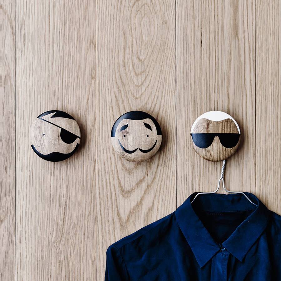 character wooden wall hook knob by little baby company