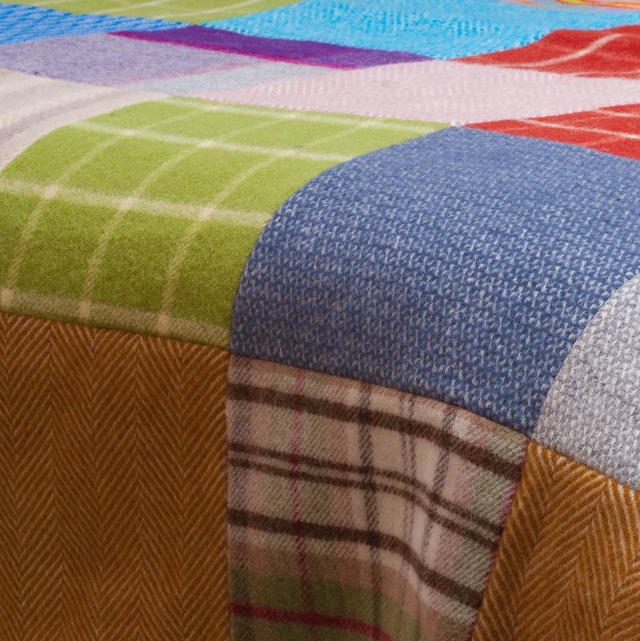 british patchwork wool blanket by atlantic blankets