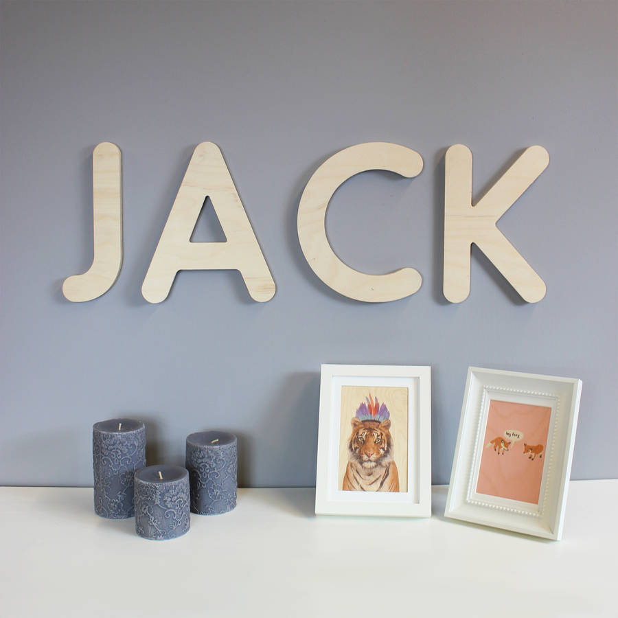 wooden alphabet wall letters by timbergram