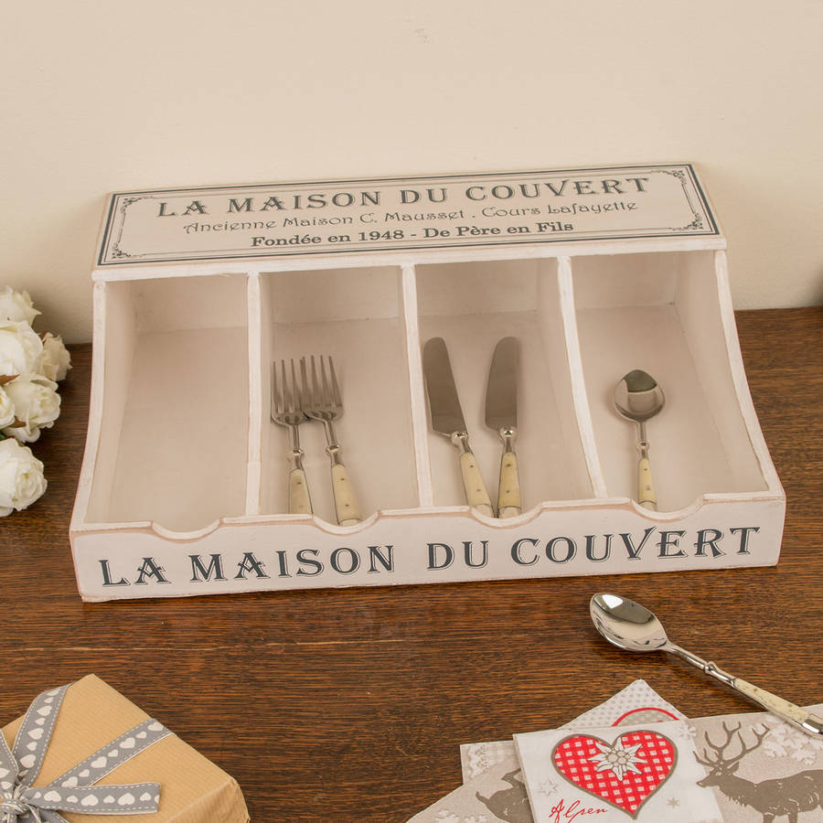 french style tabletop cutlery storage tray by dibor