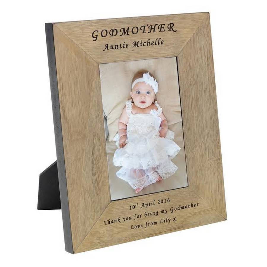 godmother personalised photo frame by chalk & cheese