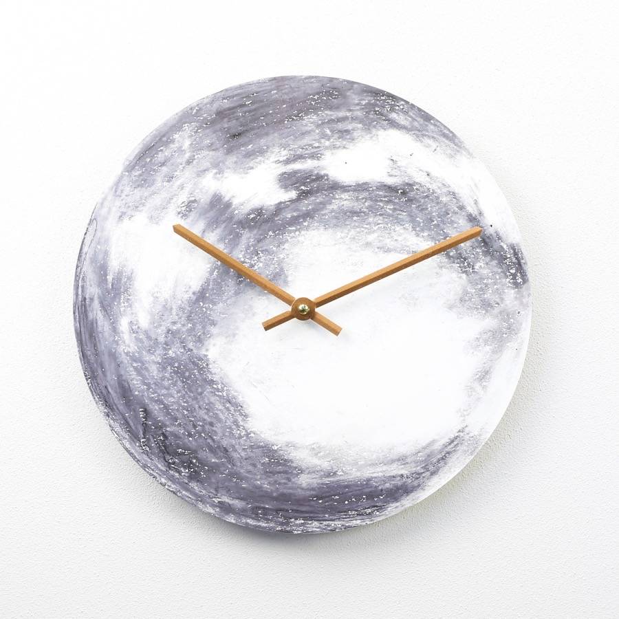 moon wall clock by lisa angel