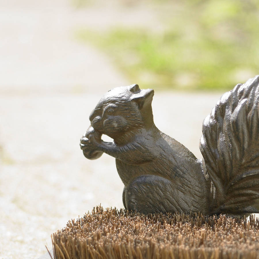 cast iron squirrel boot brush by dibor