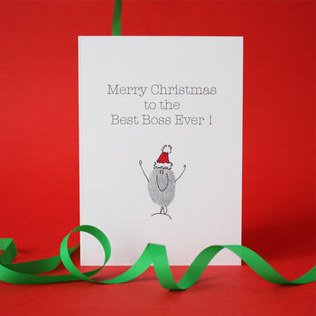 boss christmas card by adam regester design  notonthehighstreet.com