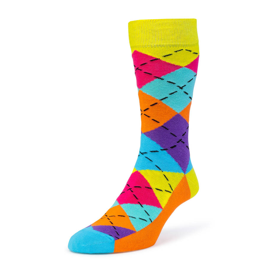 Multi Colour Argyle Sock By Bryt