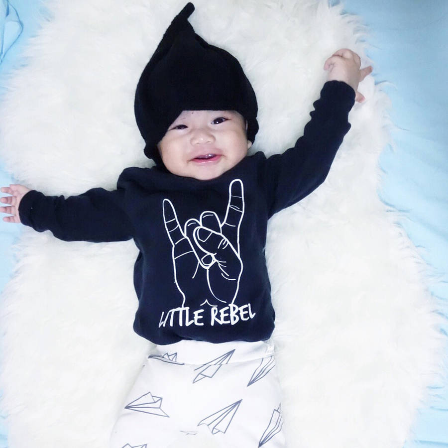 'little rebel' long sleeve t shirt by kidult & co