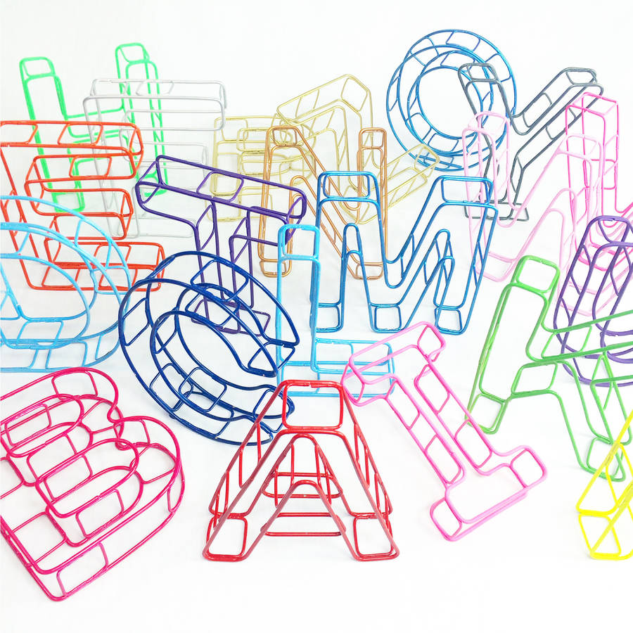 metallic copper wire alphabet letters by the letter loft