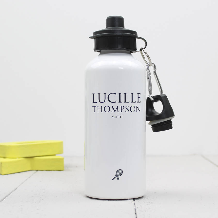 personalized tennis water bottle