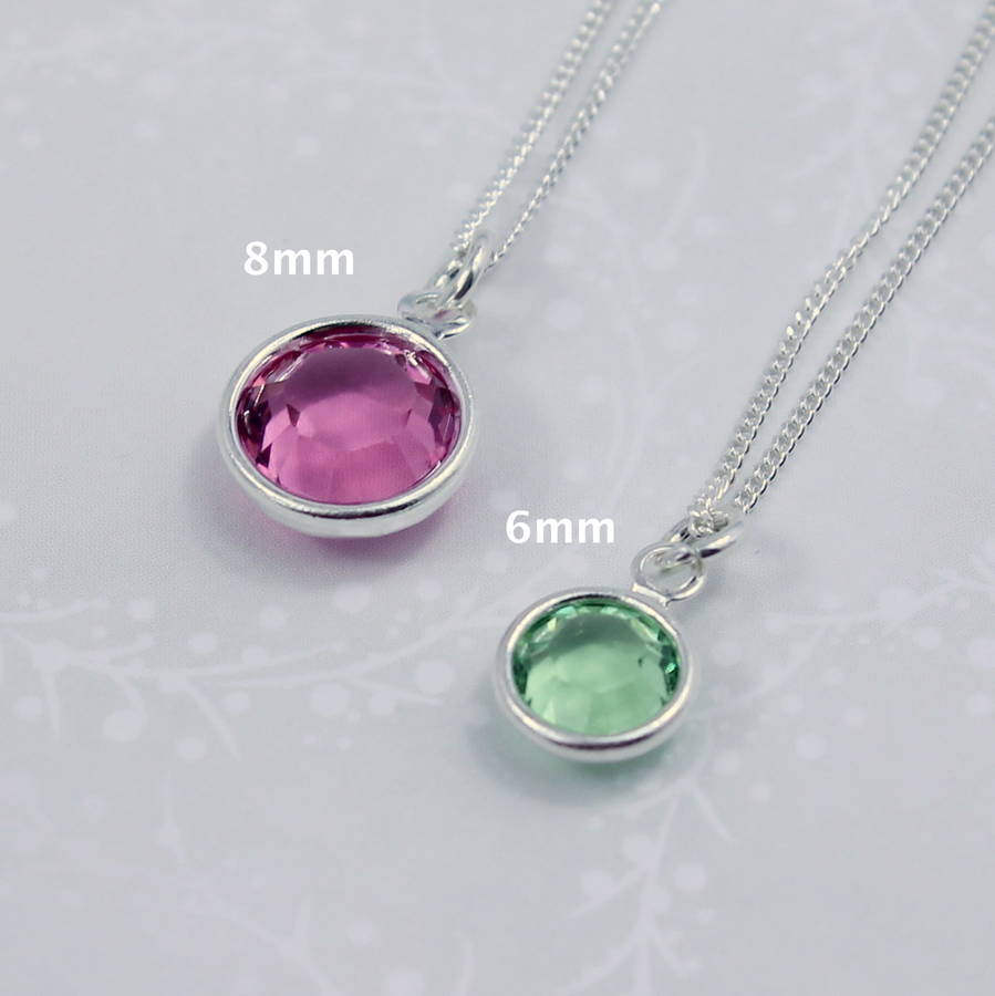 swarovski crystal birthstone pendant by joy by corrine smith
