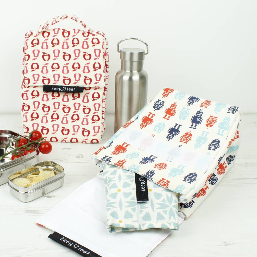 organic cotton insulated lunch bags by green tulip ethical living