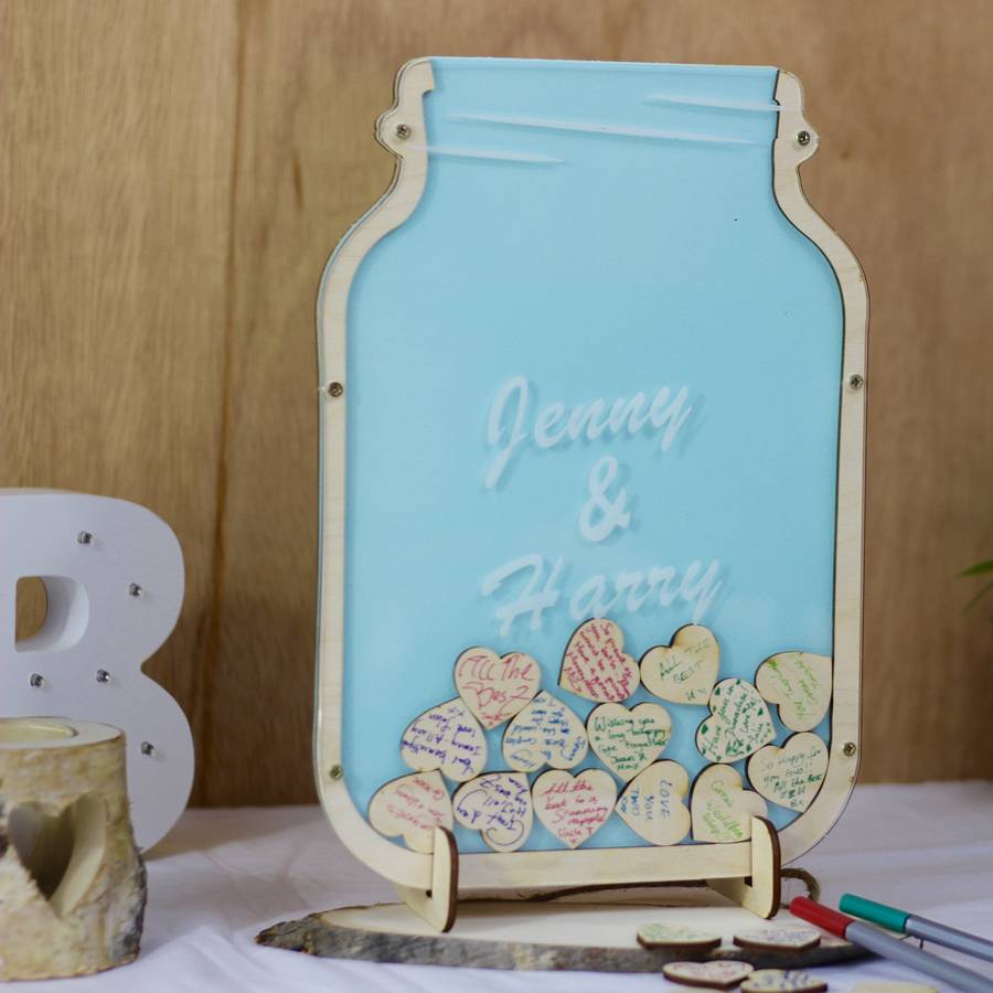 personalised guest book frame by beecycle