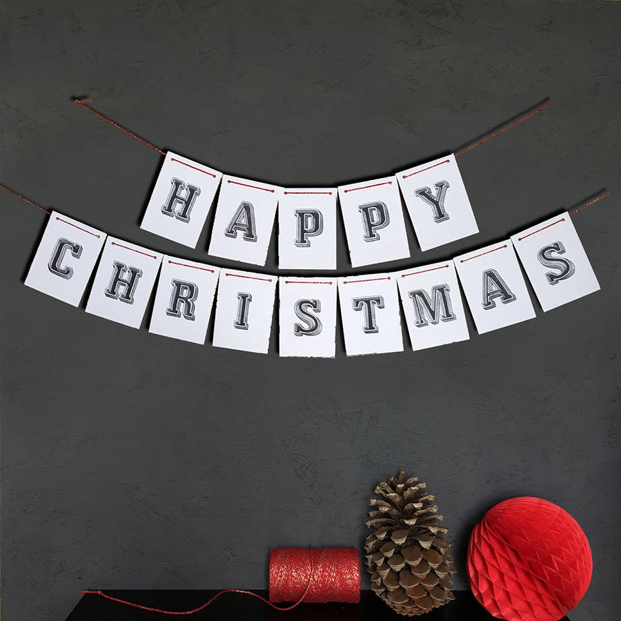 christmas bunting garland decoration by have a gander