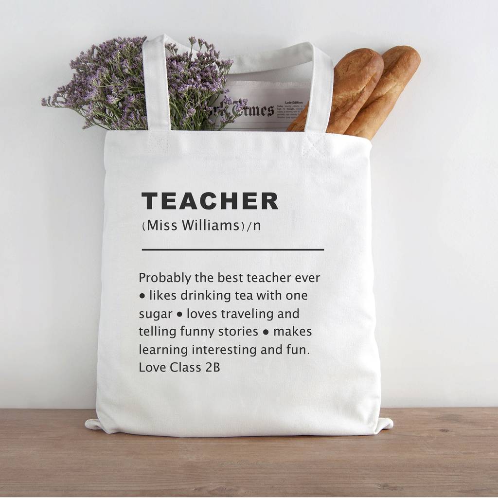 Teacher Definition Tote By Tailored Chocolates And Gifts 