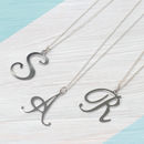 personalised sterling silver initial charm necklace by hurleyburley