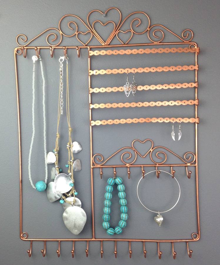 wall jewellery hanger hooks necklaces two colours by not a jewellery