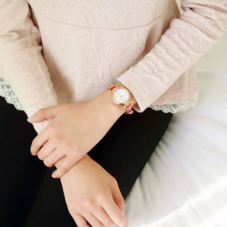 colour leather strap watch by dose of rose