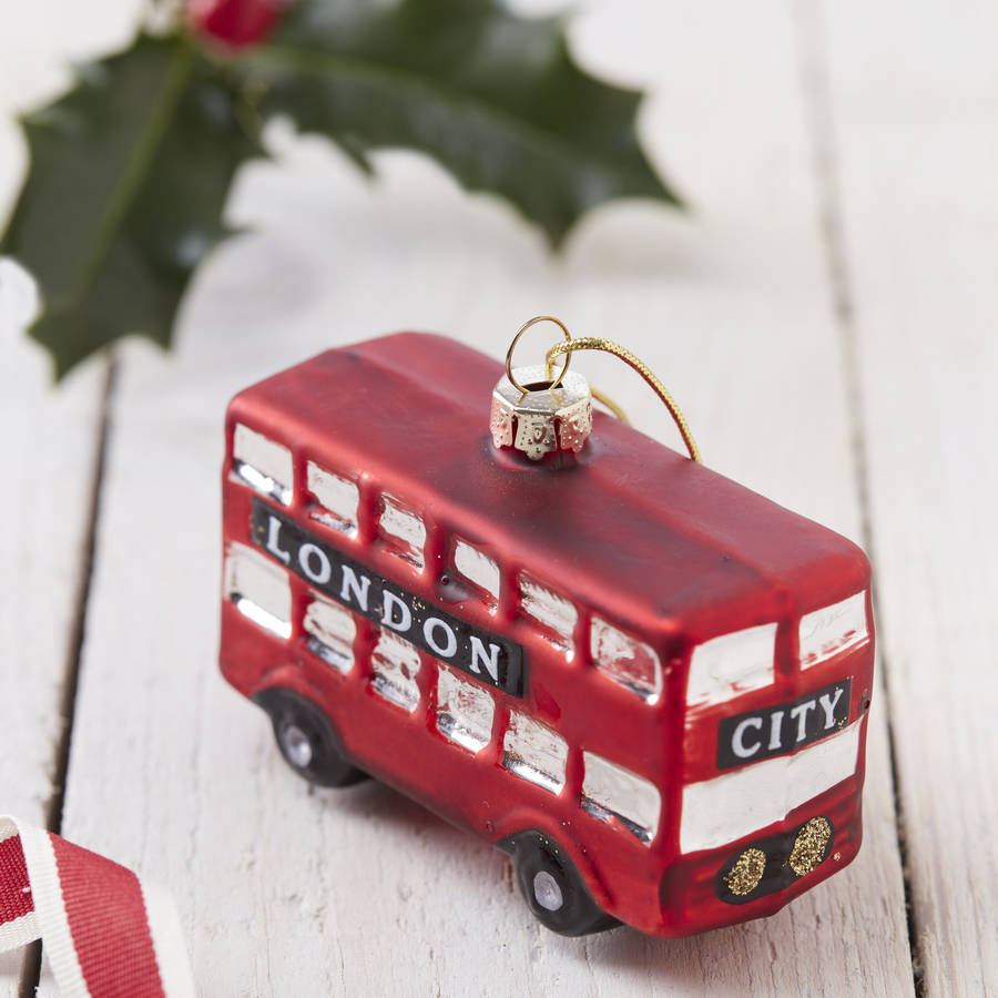 british london bus christmas bauble by the christmas home