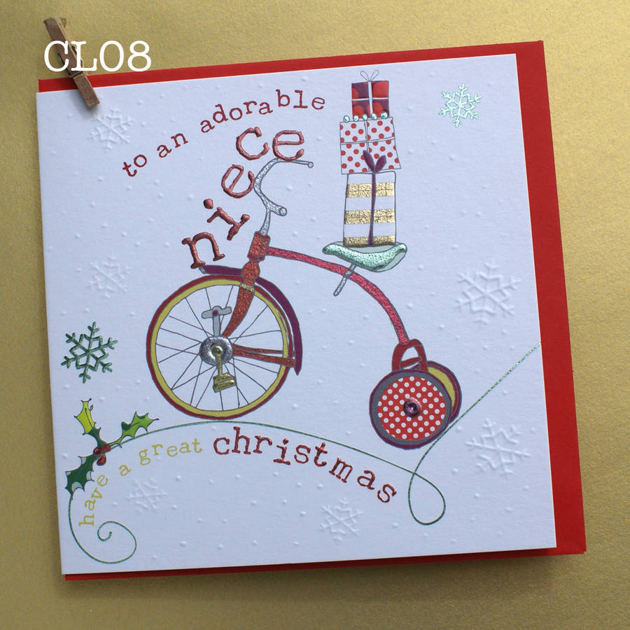 niece christmas card by molly mae