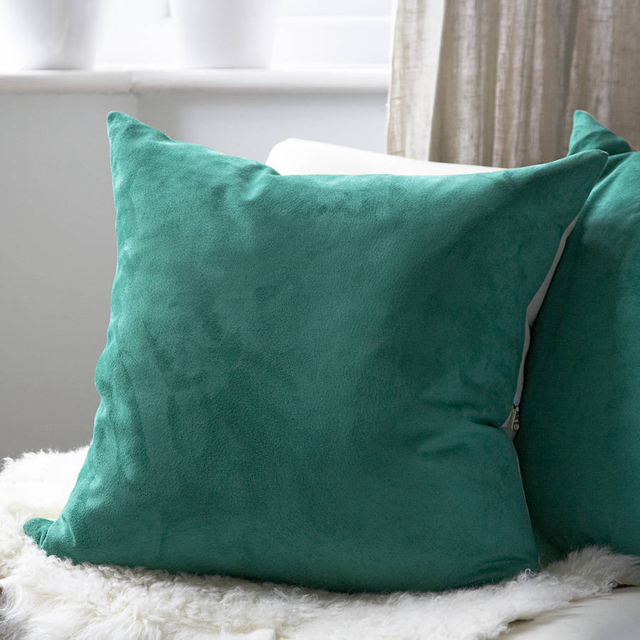 jade suede cushion by murphy mccall