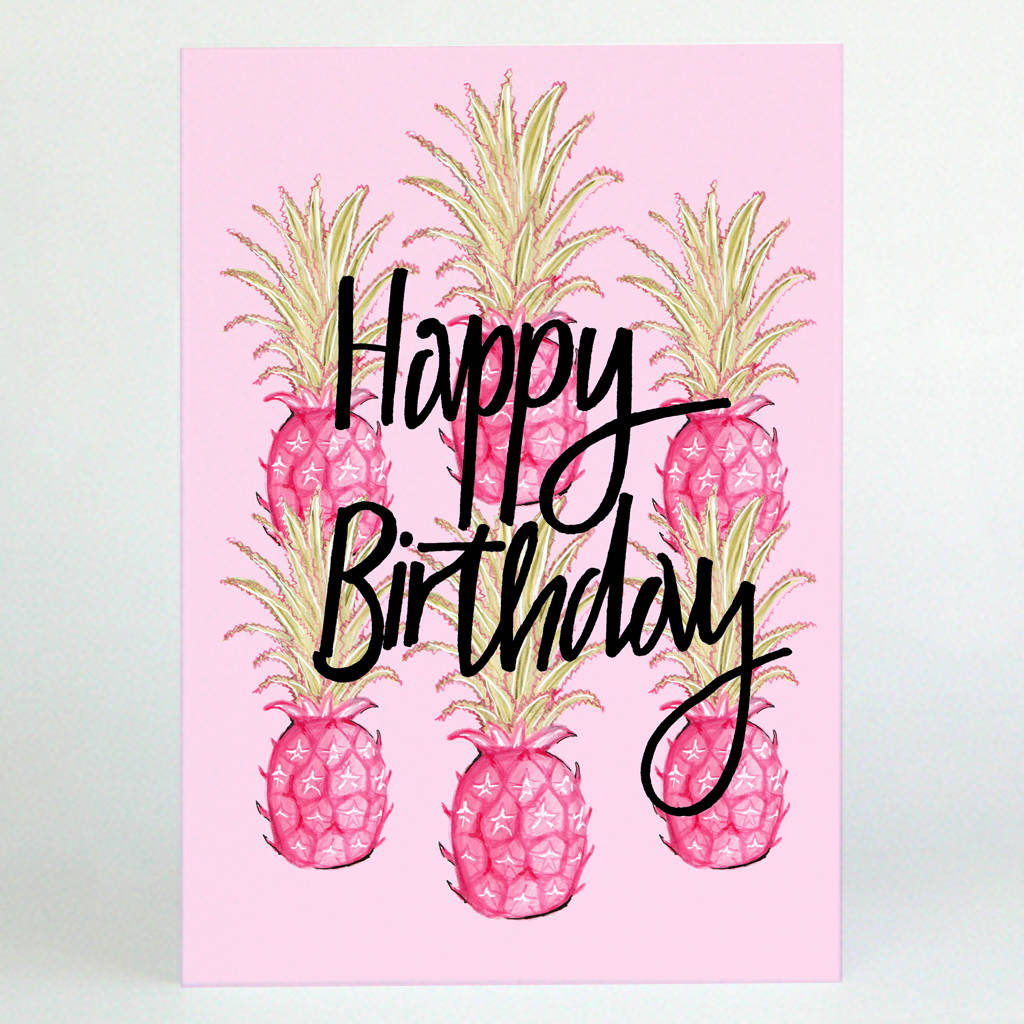 Pineapple Best Friend Birthday Card By De Fraine Design London 