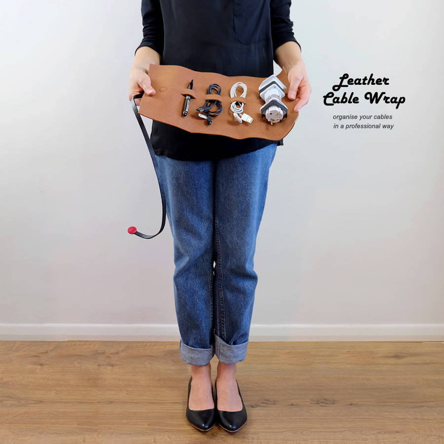 leather cable wrap by c.baker