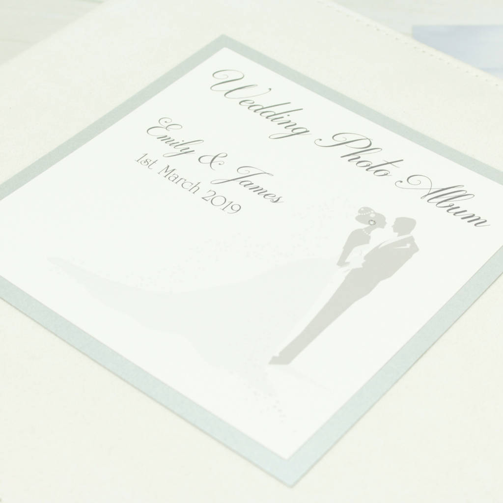 personalised bride & groom wedding album by dreams to reality design