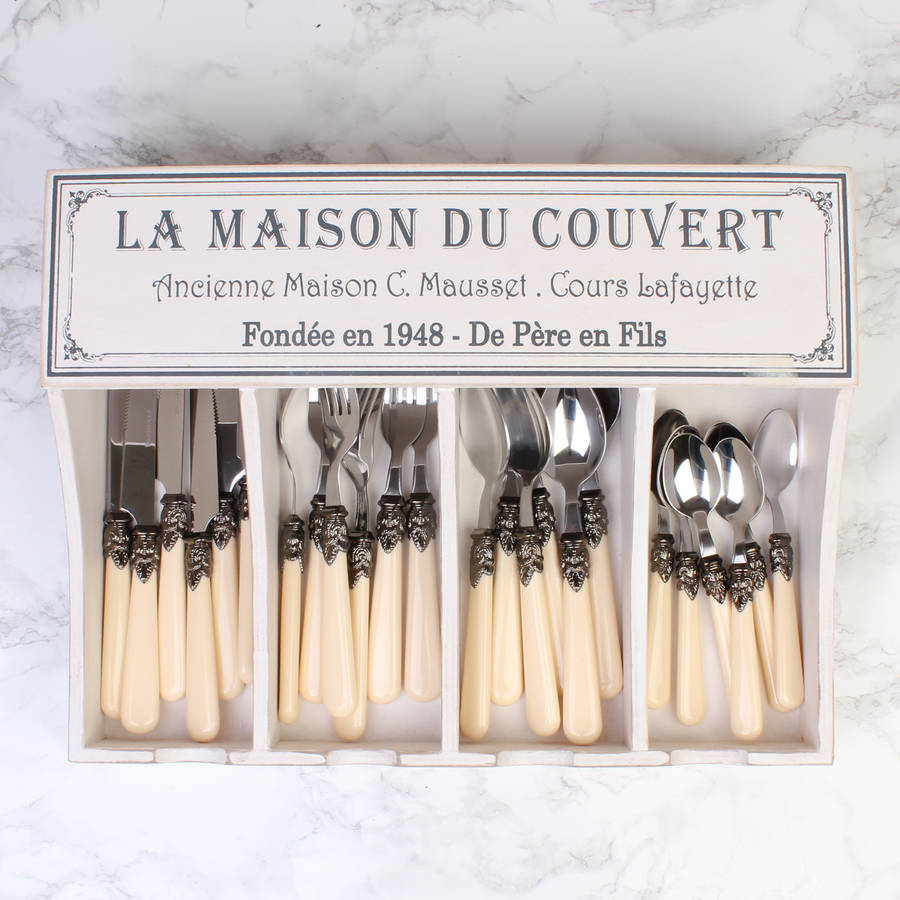 french style tabletop cutlery storage tray by dibor