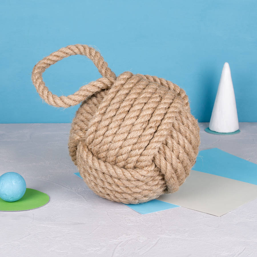 nautical jute door stop by dibor