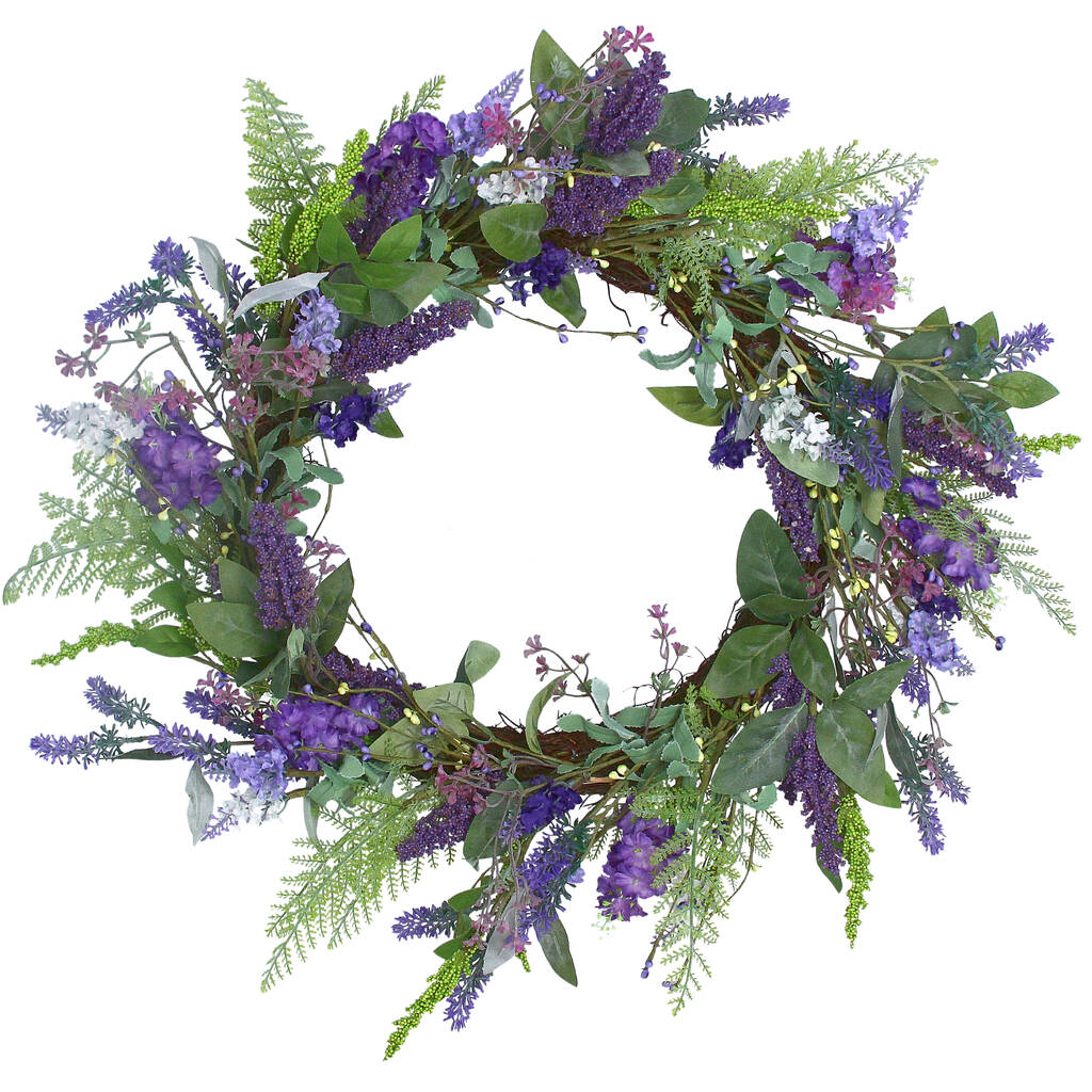 Lavender Floral Wreath By Ella James Notonthehighstreet