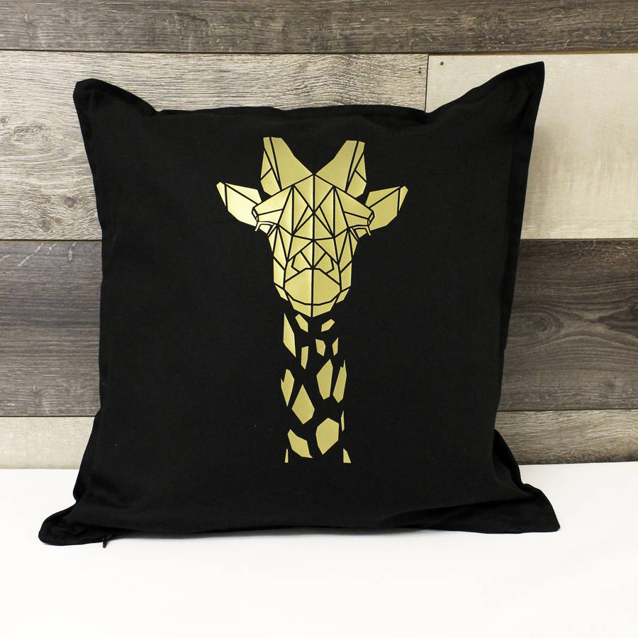 giraffe print cushion