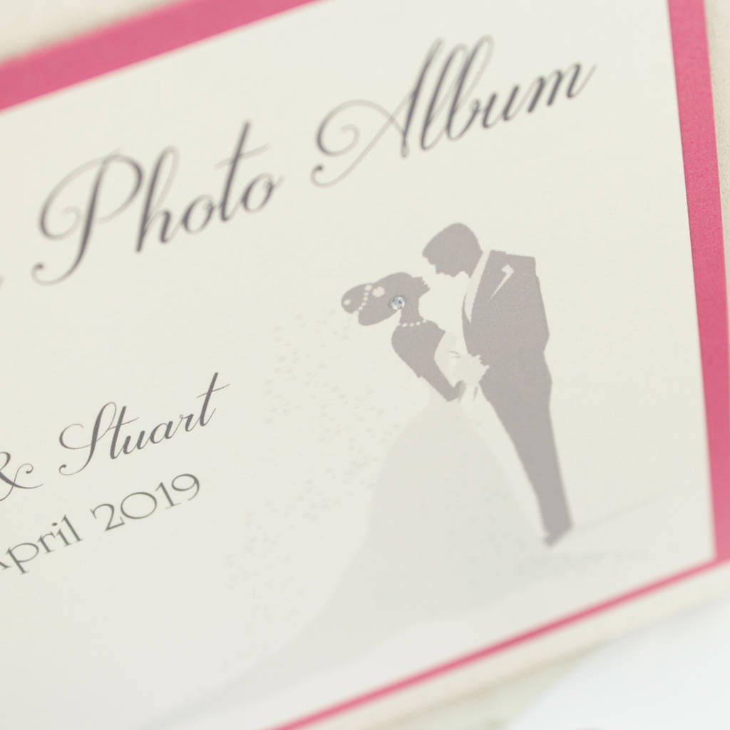 personalised bride & groom wedding album by dreams to reality design