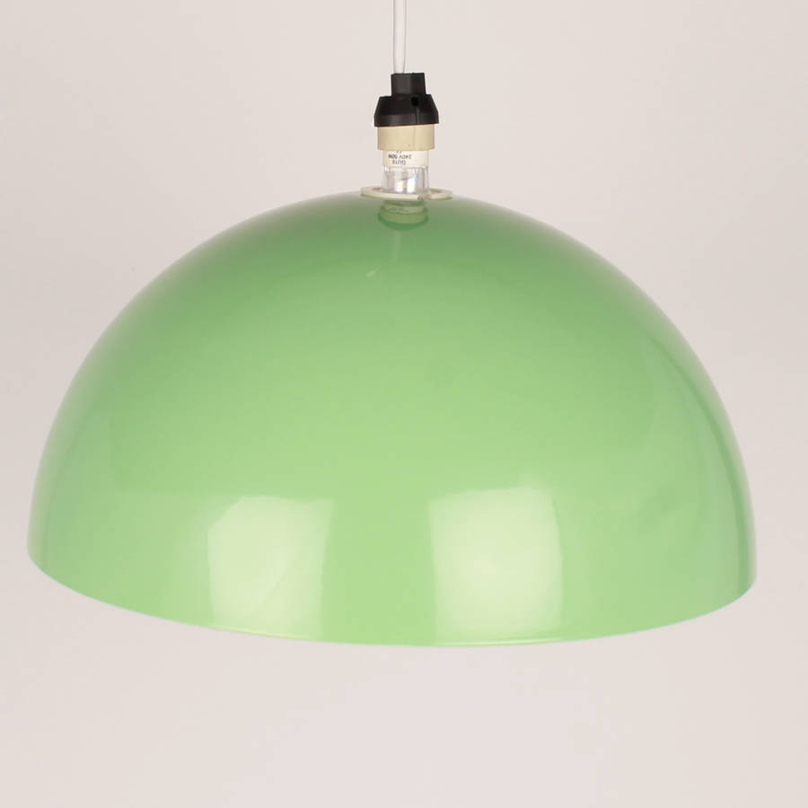 summer green steel dome shade by country lighting