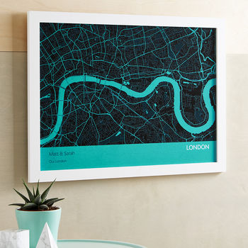 personalised london city street map print by maps international