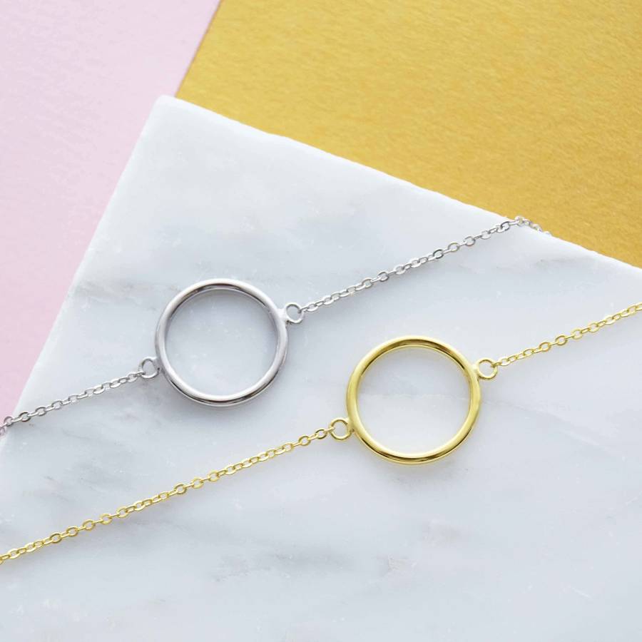 hollow karma bracelet by dainty edge jewellery