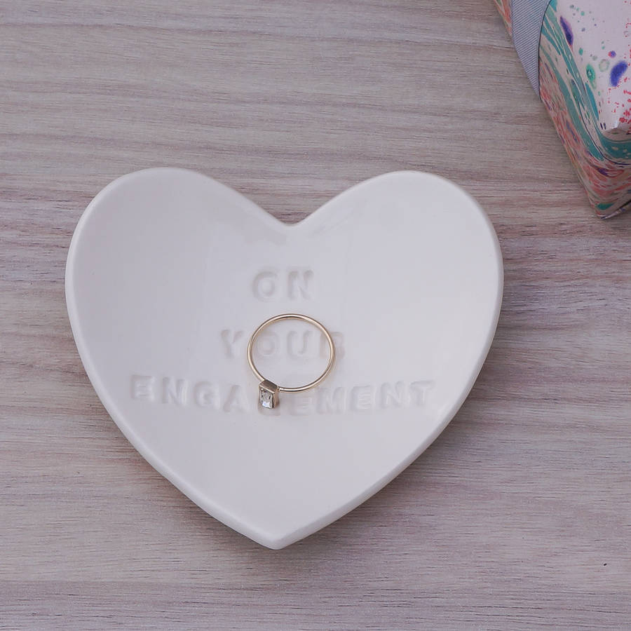personalised engagement ring dish by kate charlton ceramics