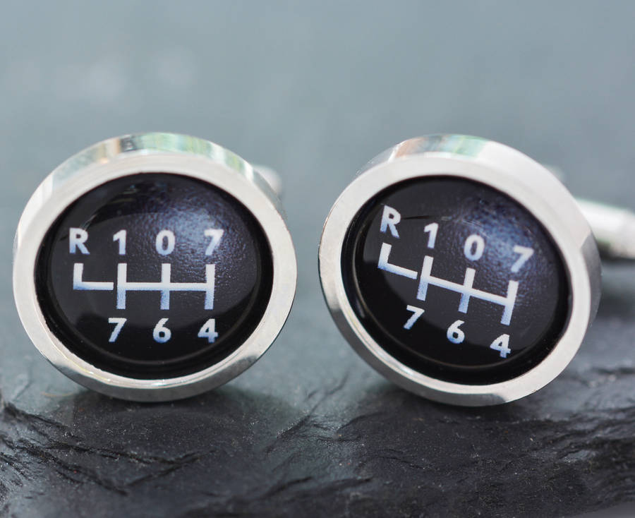 personalised gear stick cufflinks by me and my car