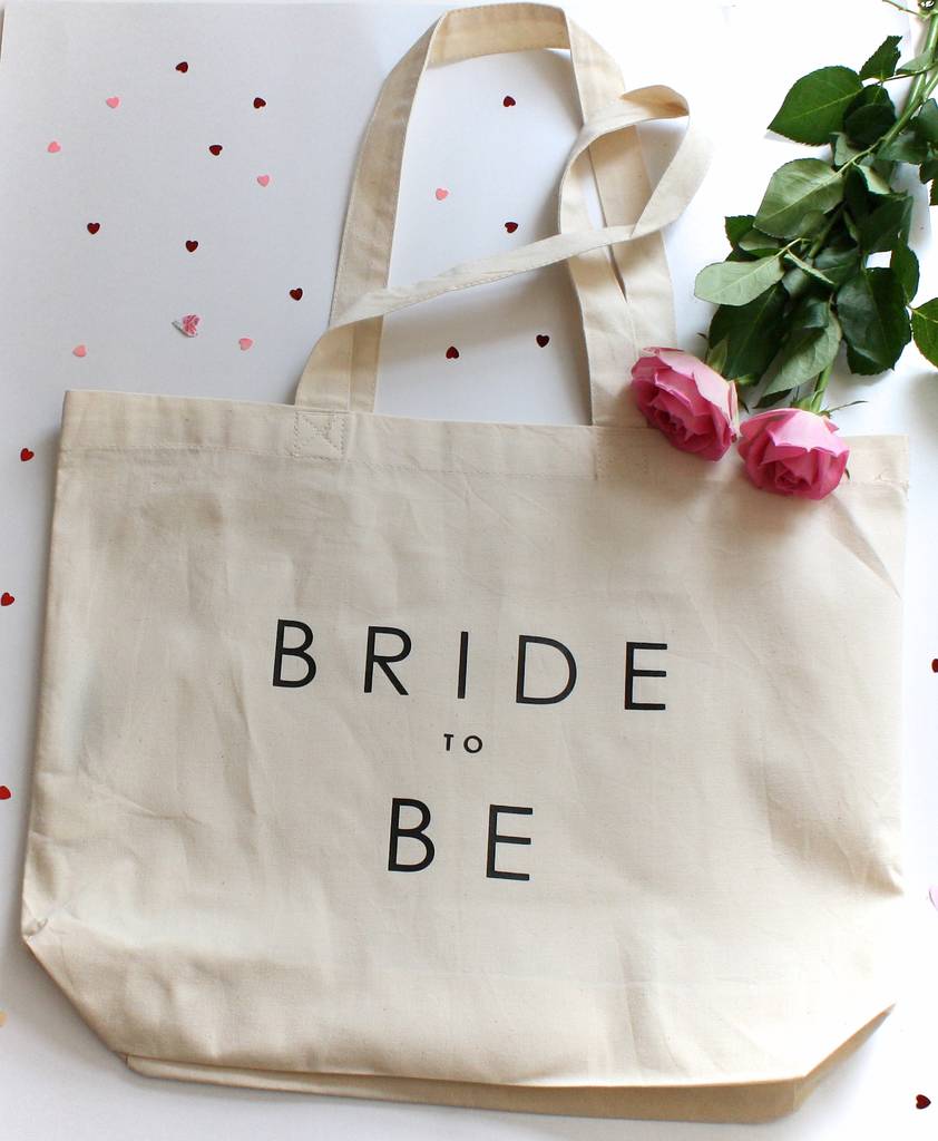 wedding 'bride to be' bag by love lammie & co