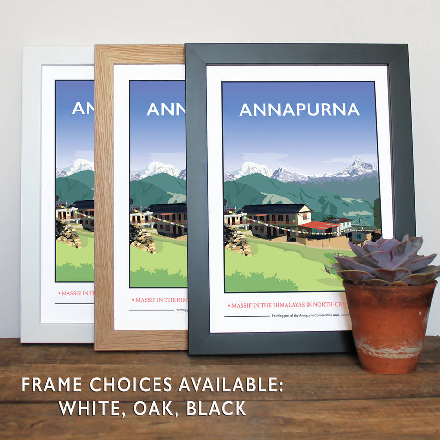 annapurna masiff, nepal print by tabitha mary