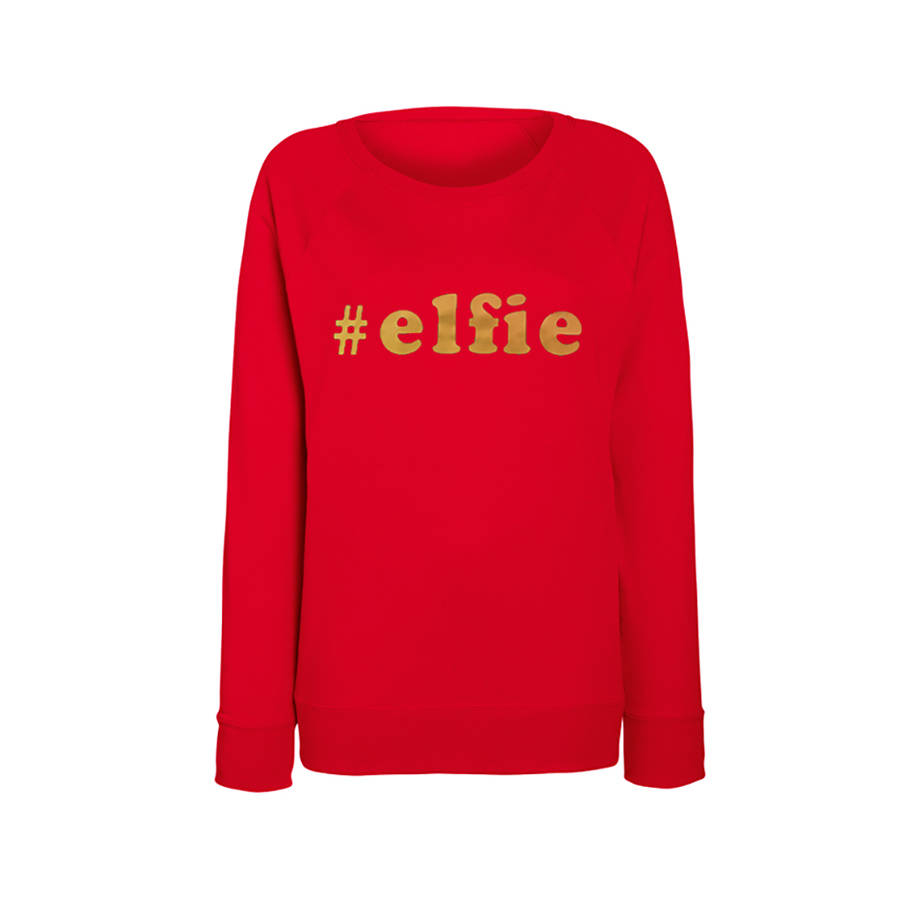 Elfie Womens Christmas Sweatshirt Jumper By Ellie Ellie