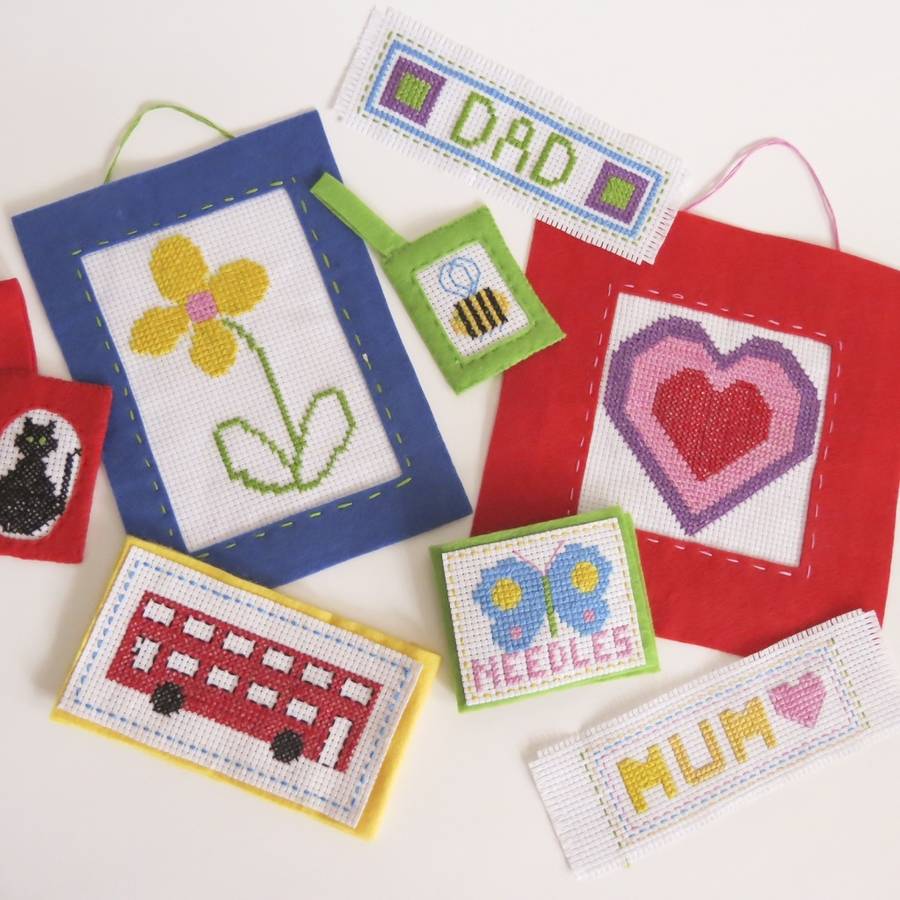 learn to cross stitch kit by crafts4kids