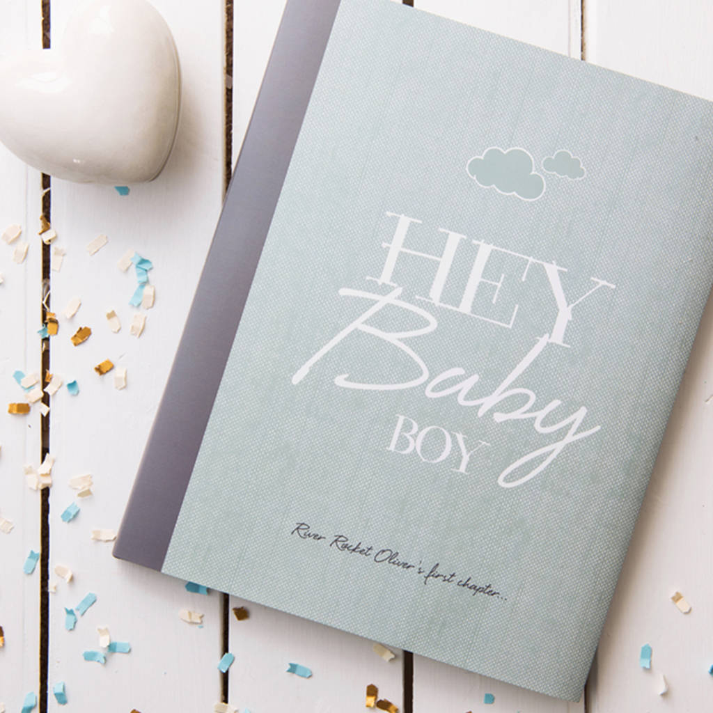 personalised baby journal and record book by illustries