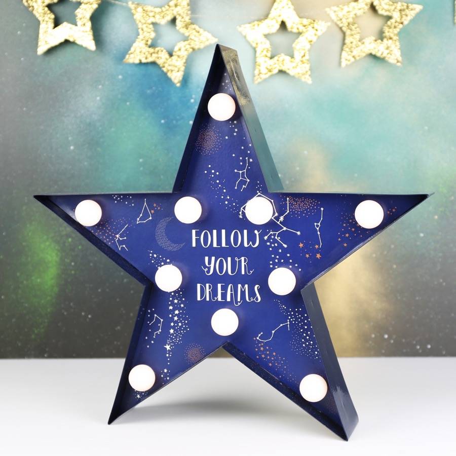 starry nights quote led light by lisa angel