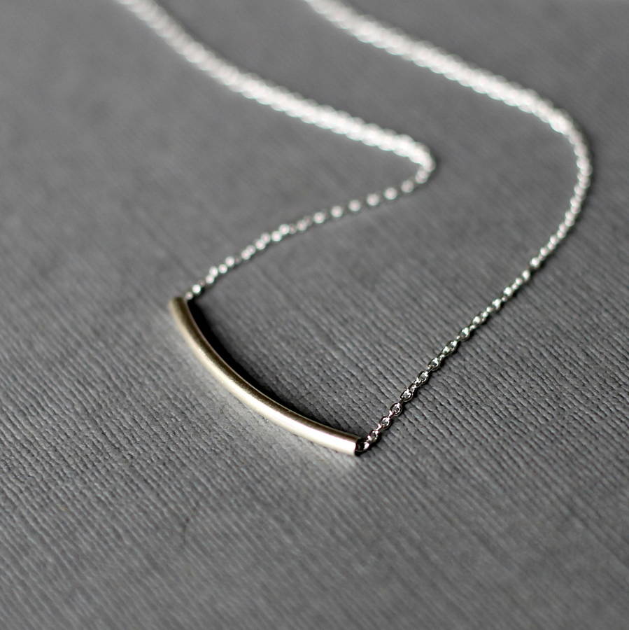 sterling silver bar necklace by mela jewellery