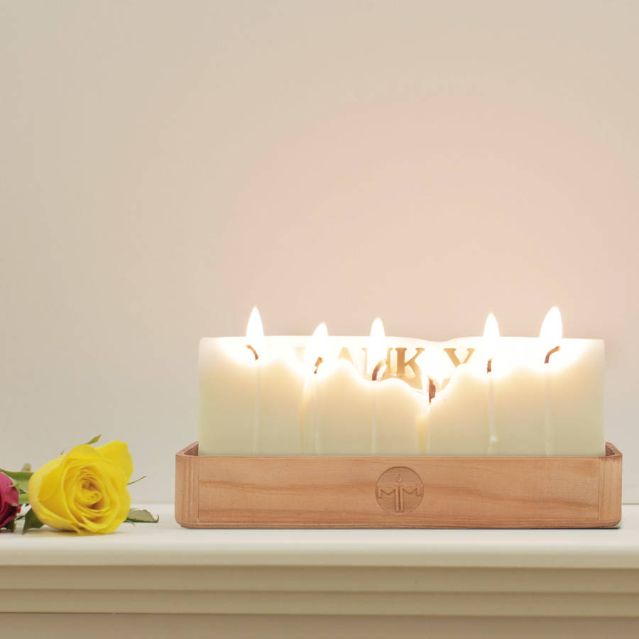 secret message melting candle by the letteroom