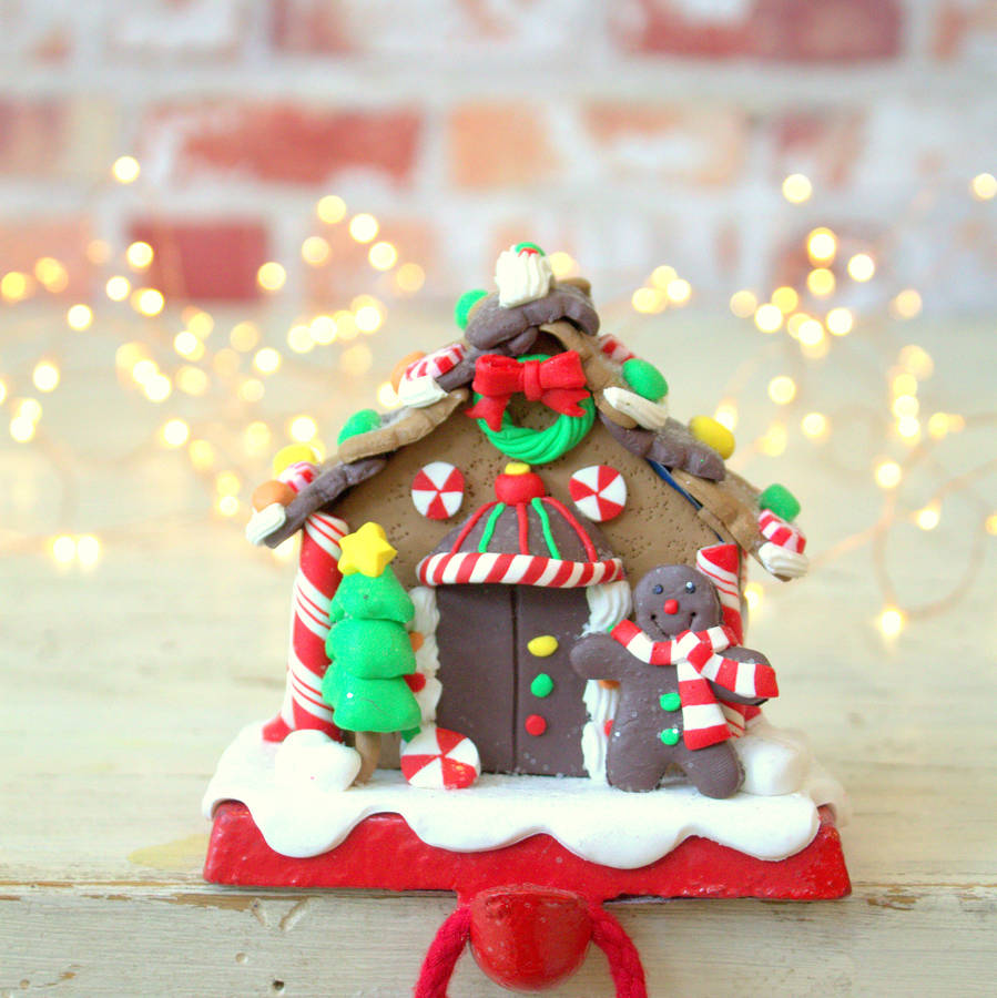 gingerbread house stocking holder by little ella james
