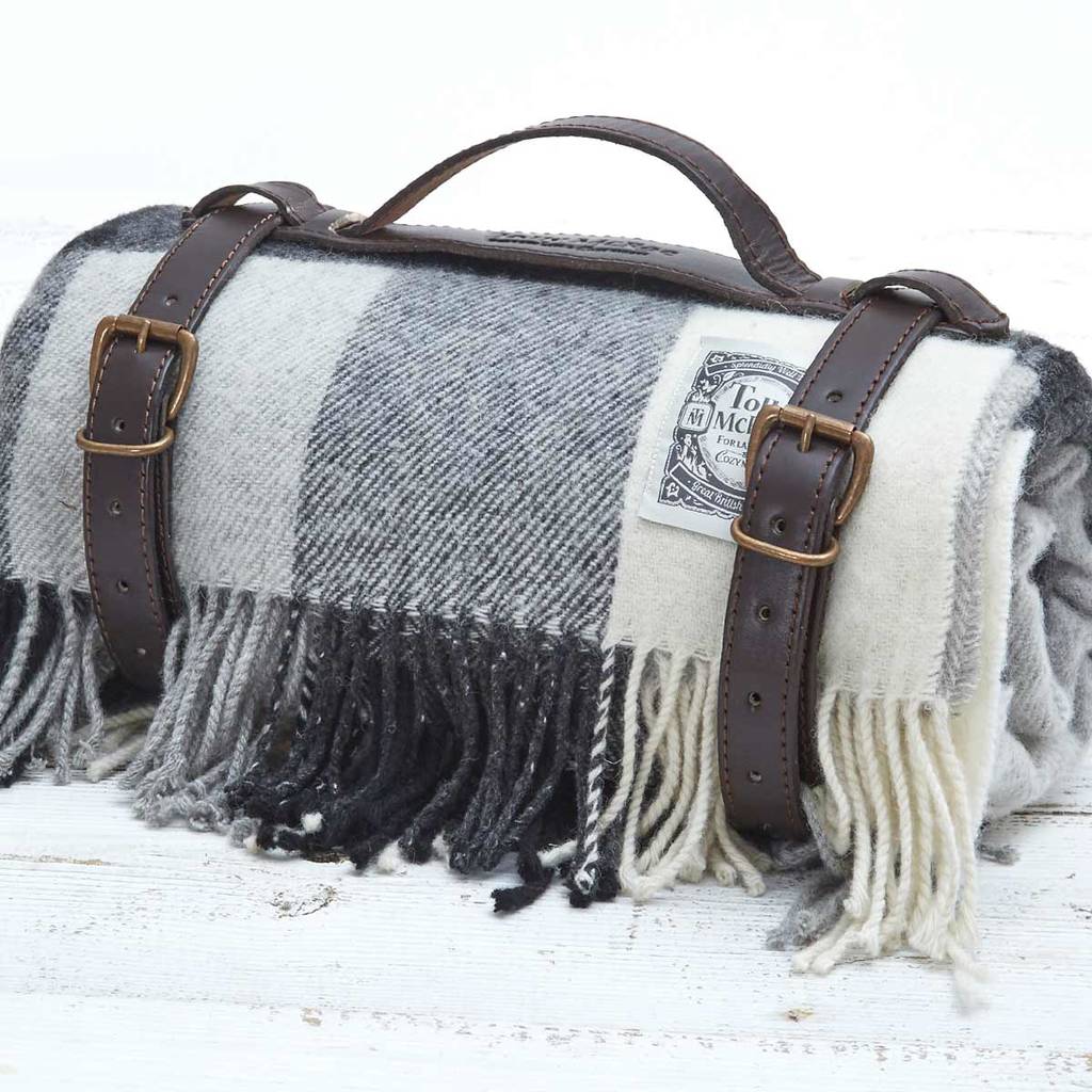 luxury check picnic blanket by tolly mcrae