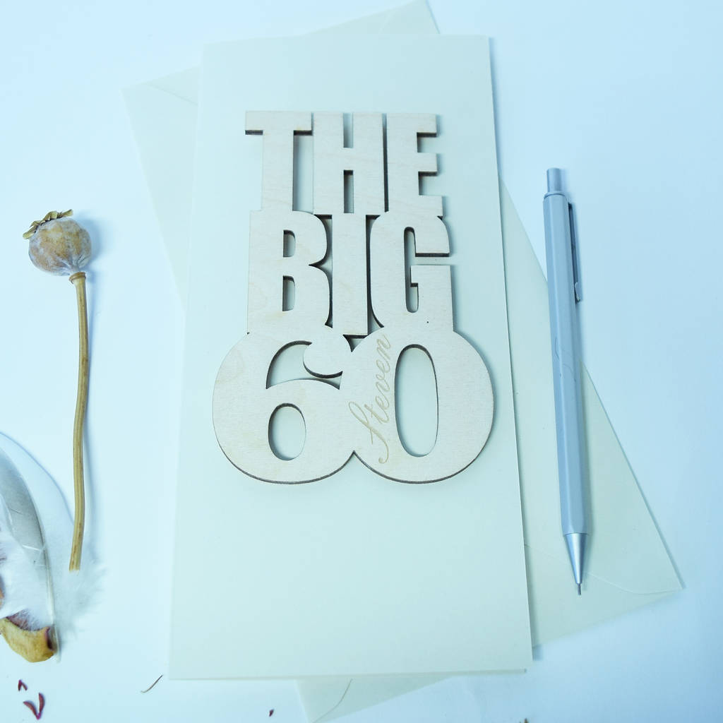 personalised 'the big 60' birthday card by hickory dickory designs
